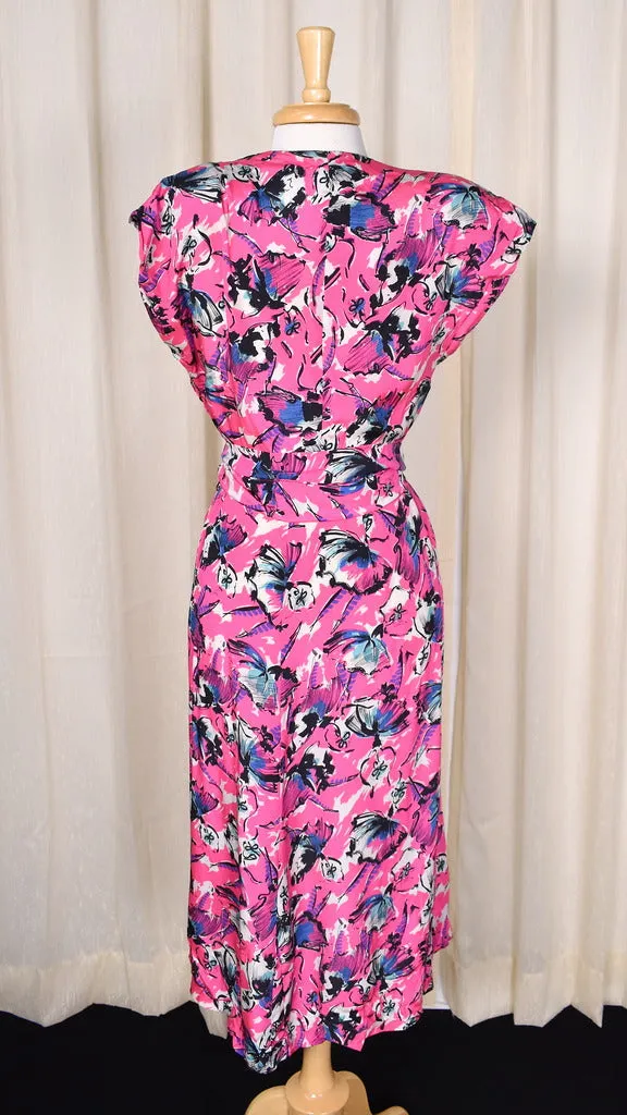 1940s Ballerina Print Vintage Dress