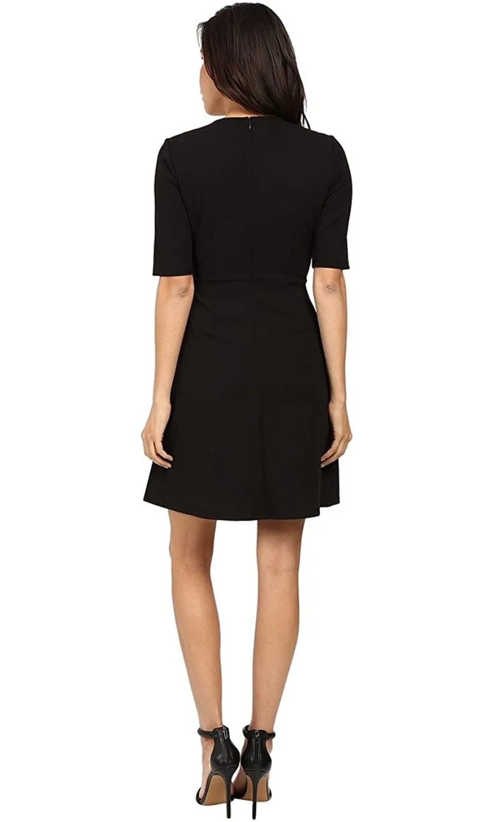 Adrianna Papell - AP1D100146 V-Neck Short Sleeve Dress