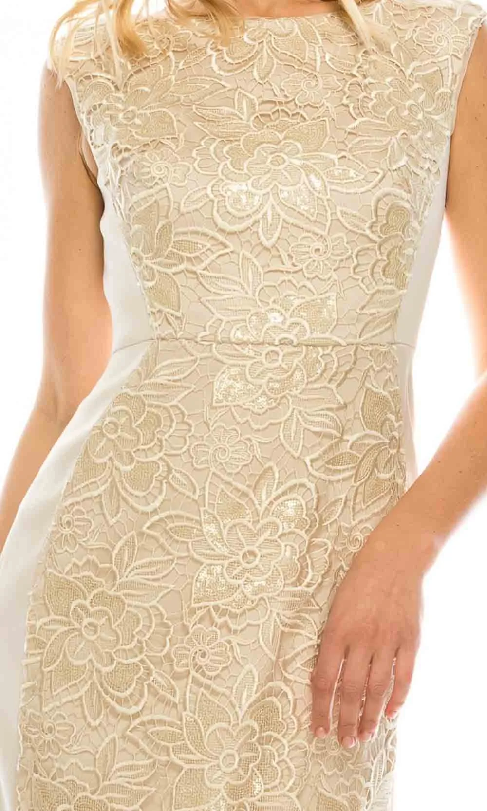 Adrianna Papell - AP1E200762 Embroidered Column Dress