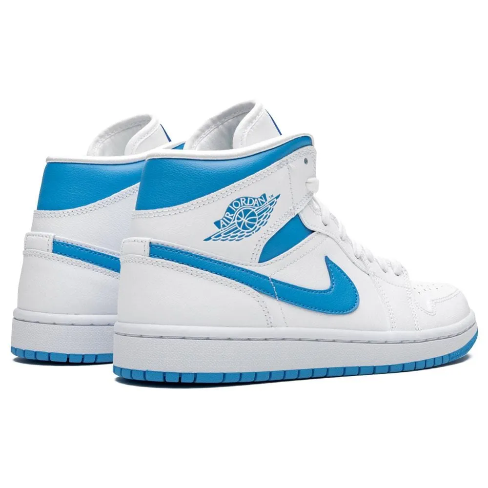 Air Jordan 1 Wmns Mid 'UNC' White Carolina Blue