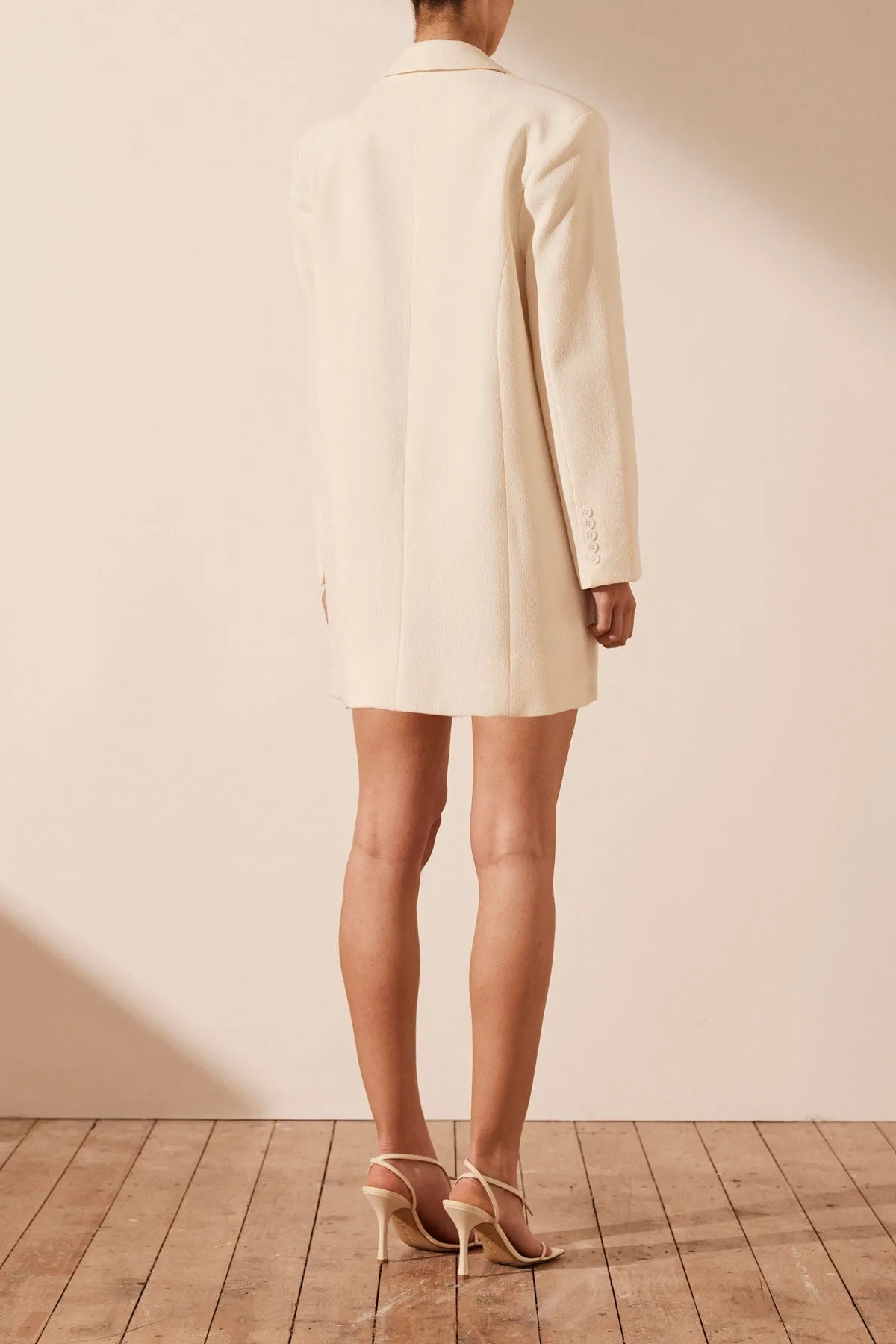 AMURA OVERSIZED BLAZER DRESS - CREAM