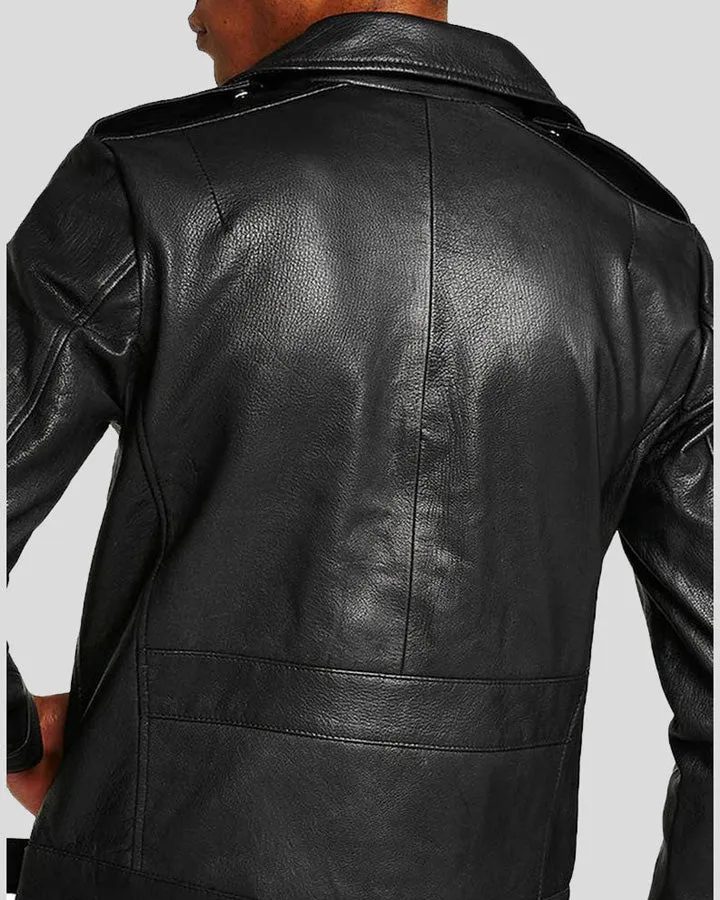 Anson Black Biker Leather Jacket