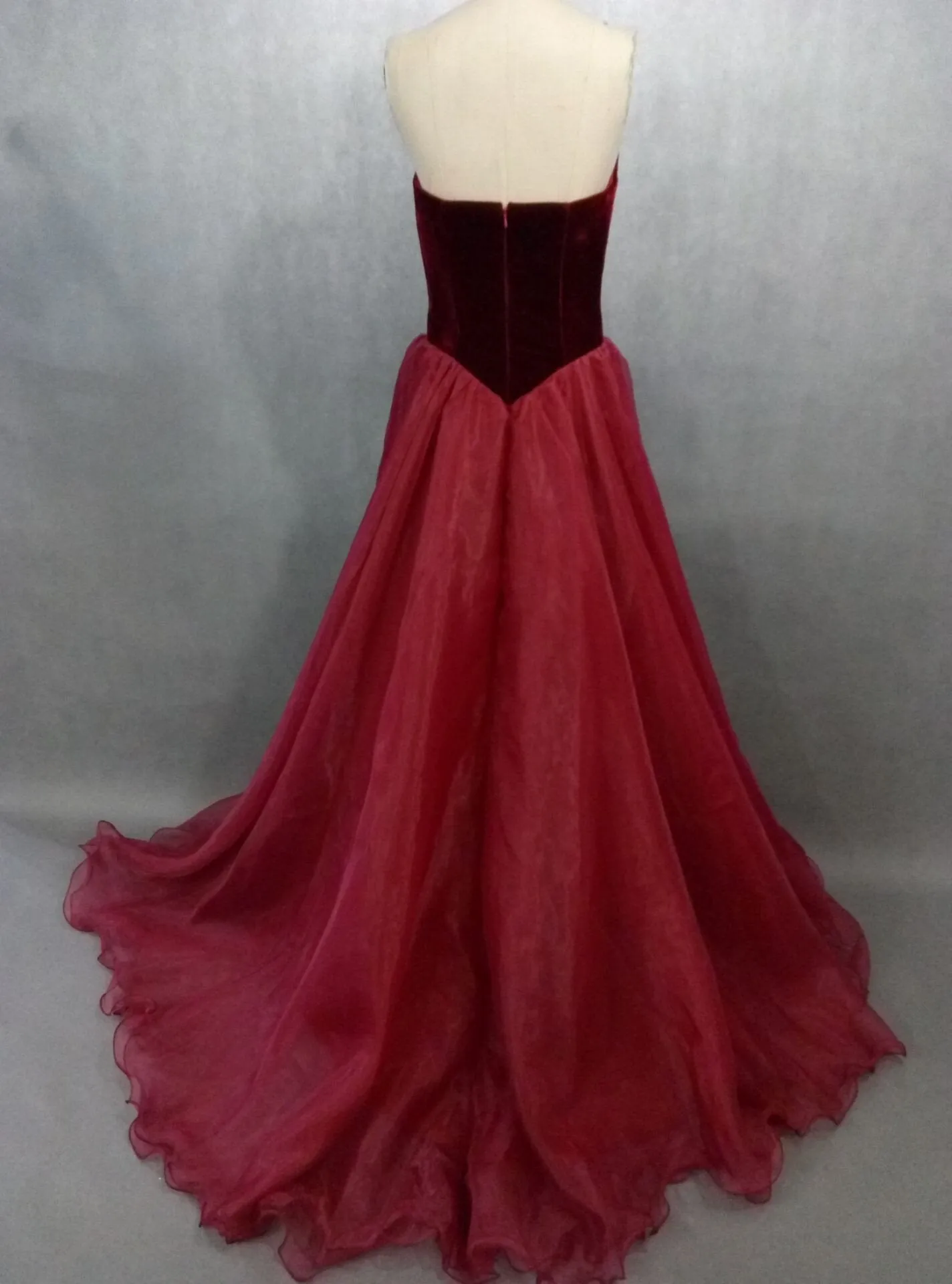 Ball Gown Burgundy Prom Dress Cheap Long Prom Dress #ER174