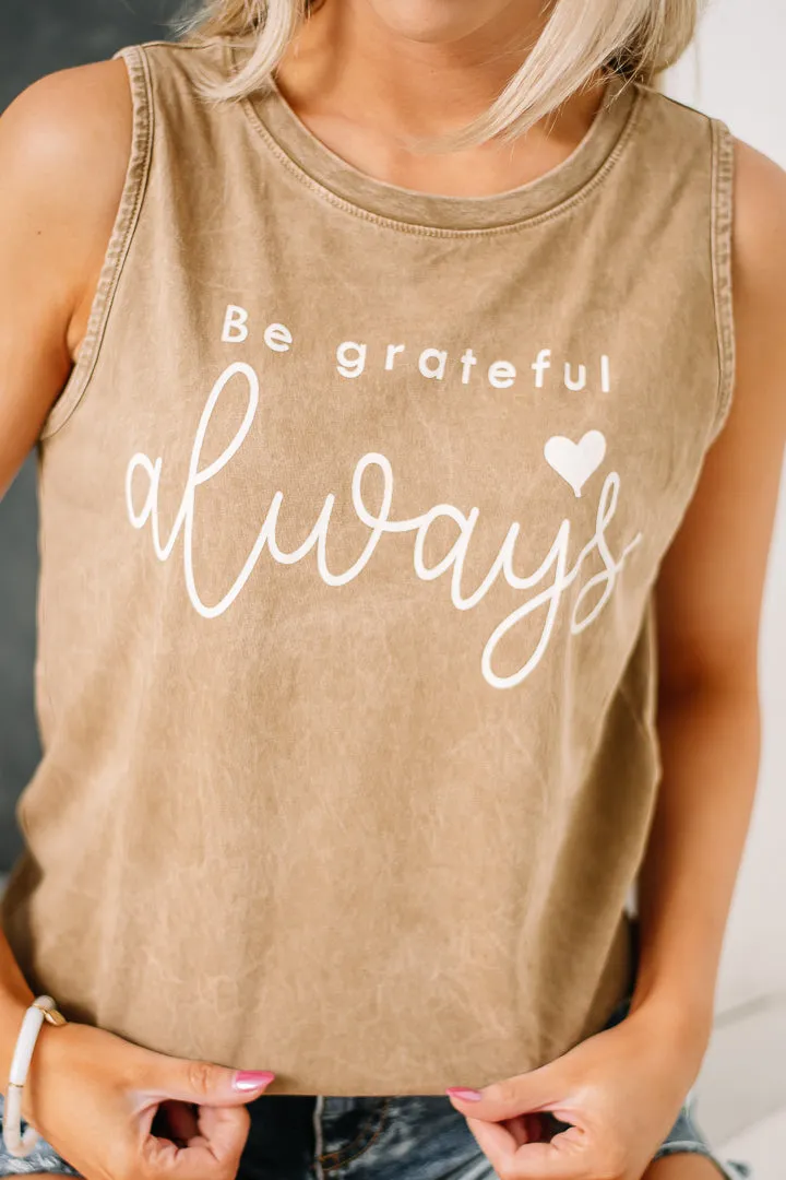 Be Grateful Graphic Tank Top