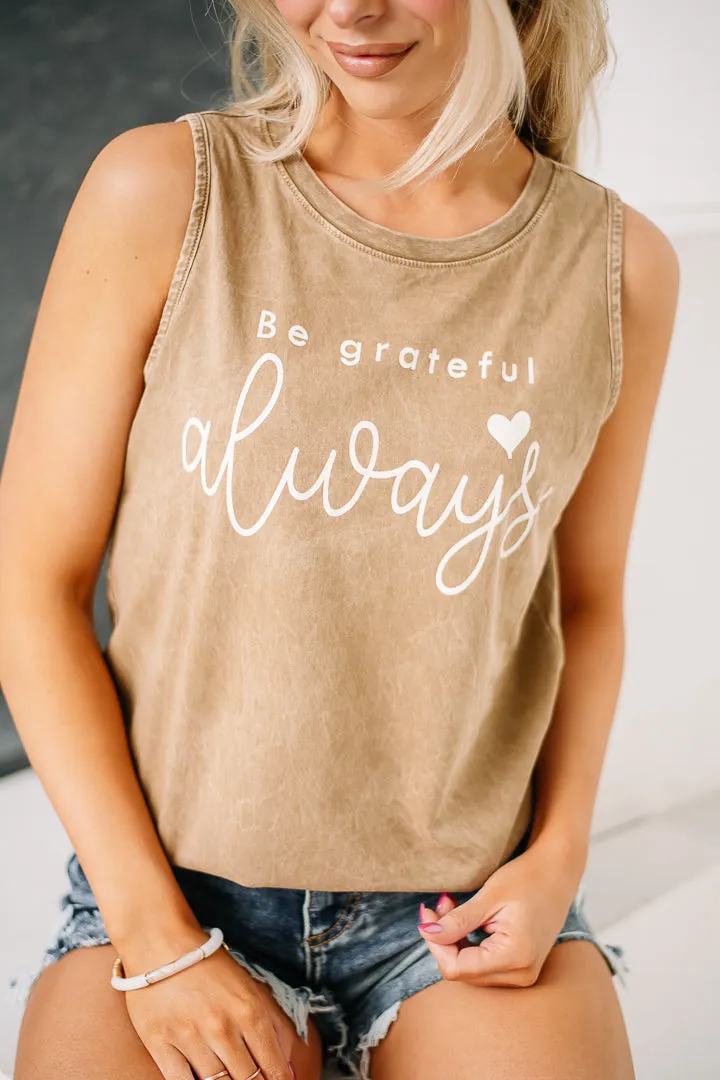 Be Grateful Graphic Tank Top