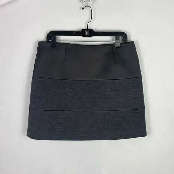 Brunello Cucinelli Grey Striped Mini Skirt