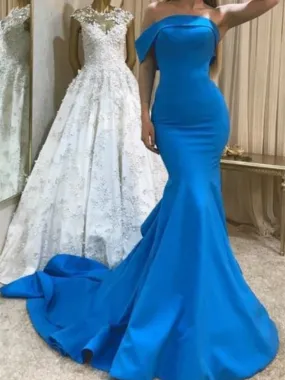 Charming Elegant Fashion Sleeveless Mermaid Evening Dress, 2021 Long Prom Dresses