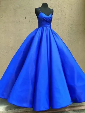 Chic Ball Gown Prom Dress Satine Cheap Long Prom Dress #ER131