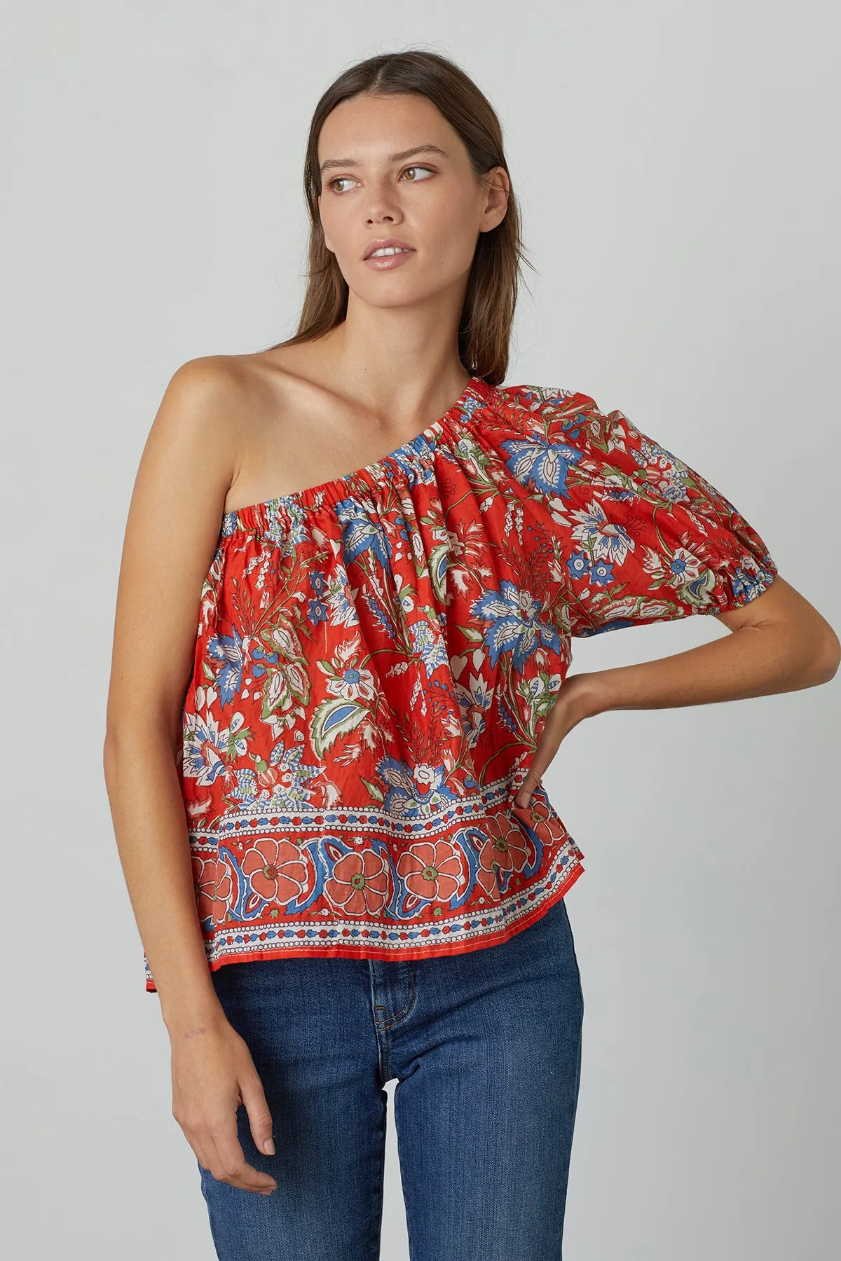 DIANA ONE SHOULDER PRINTED TOP