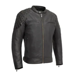 Grand Prix - Men's Leather Motorcycle Jacket