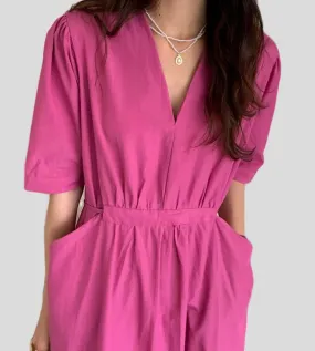 Kara Short Sleeves Pocket Dress