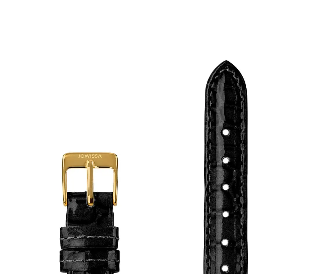 Leather Watch Strap Glossy Croco E3.1439.M