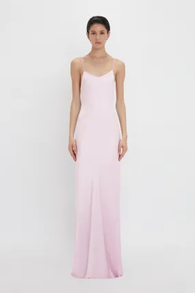 Low Back Cami Floor-Length Dress In Rosa