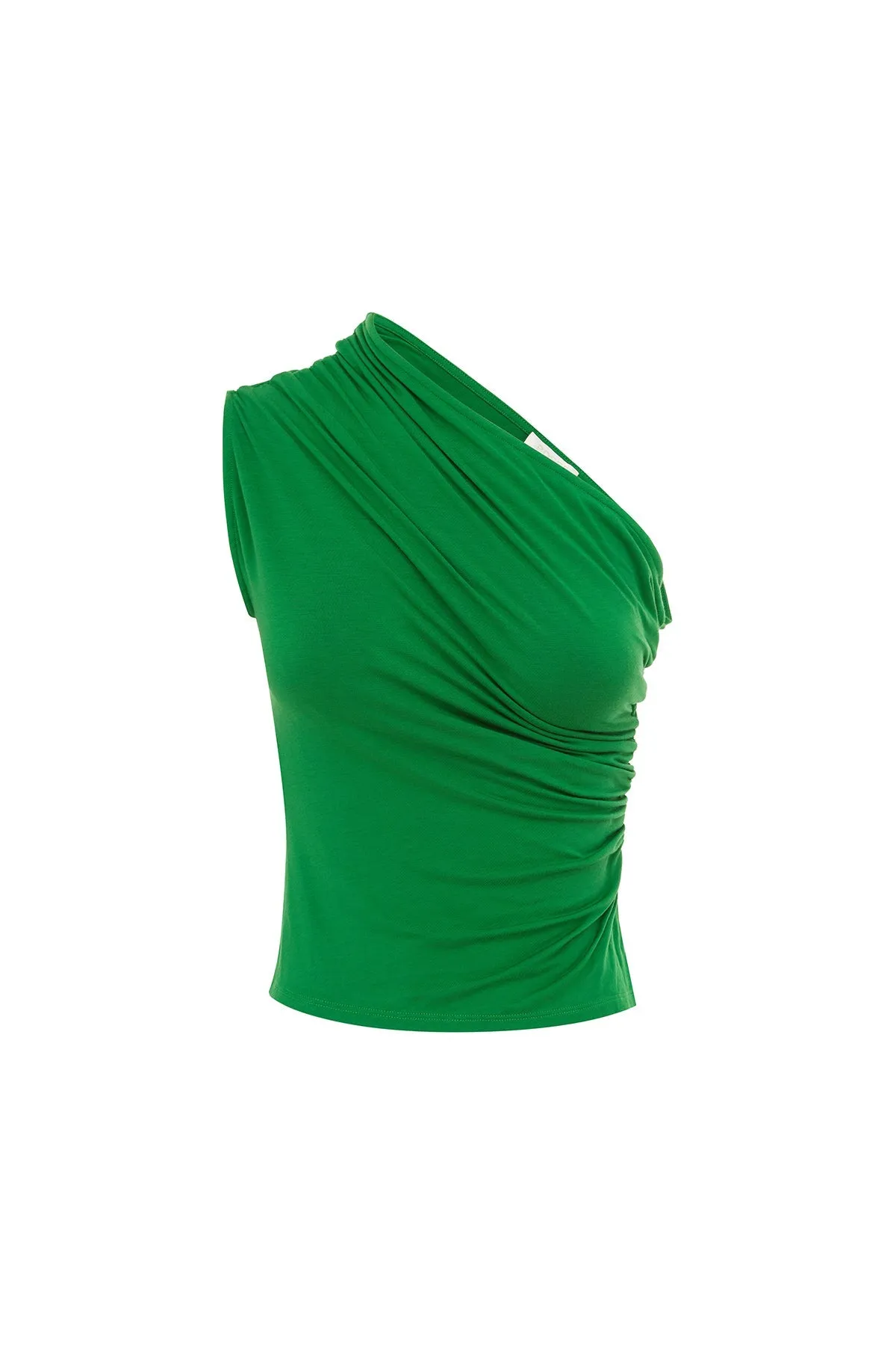 MASON ONE SHOULDER TOP - EMERALD