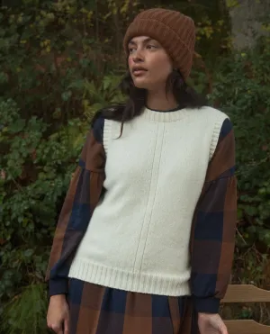 Niamh Lambswool Vest in Ecru