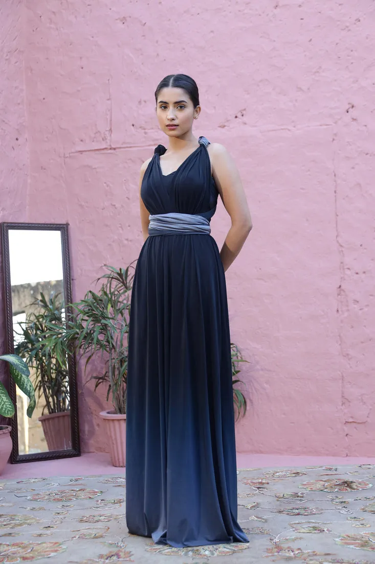 Nicole - Infinity Drape Ombre Maxi with Bustier (Final Sale)