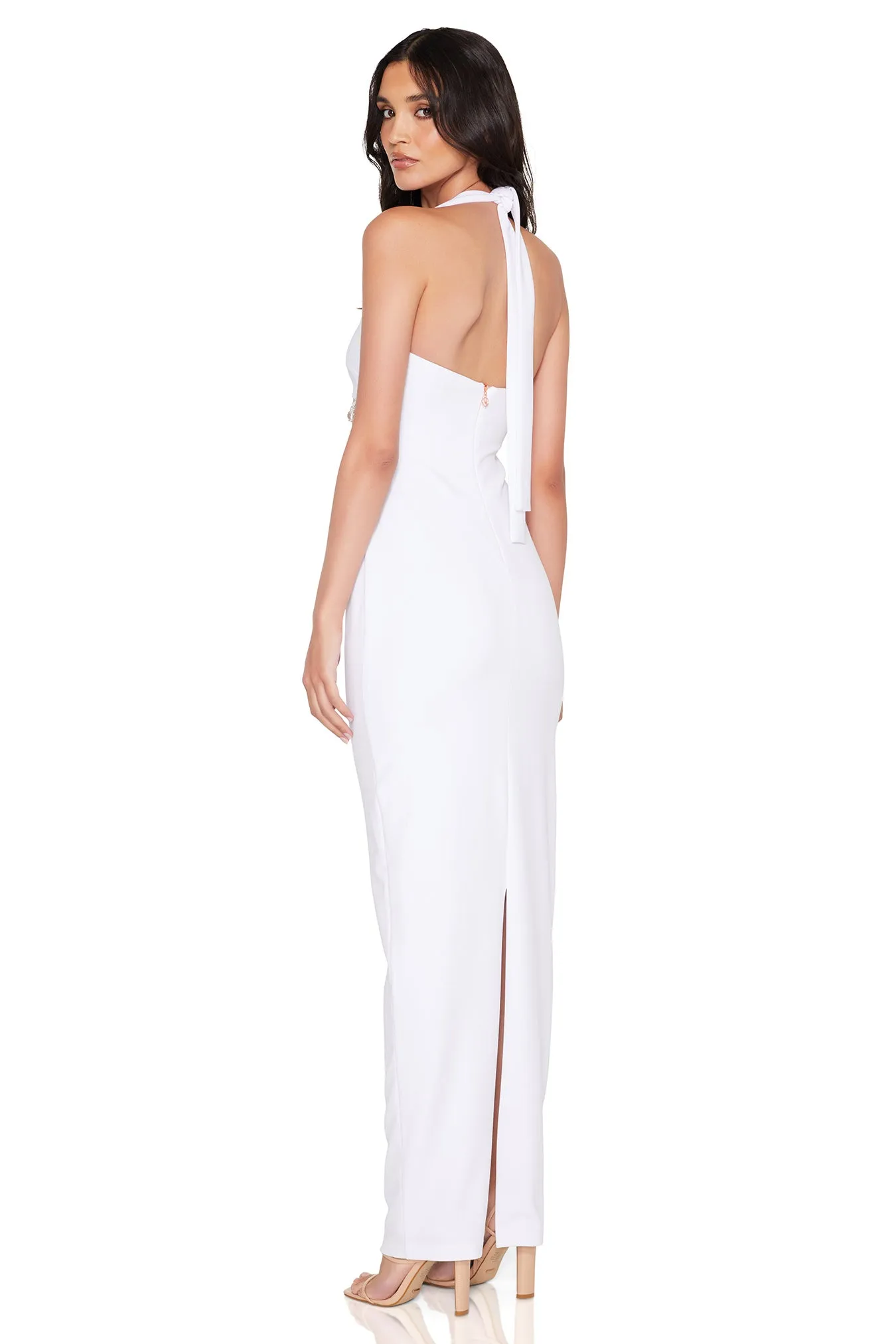 Nookie Chicane Midi Dress - White