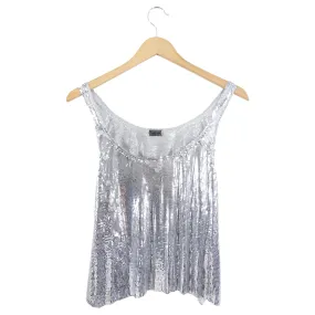 Paco Rabanne Silver Mesh Tank Top - FR38 / S