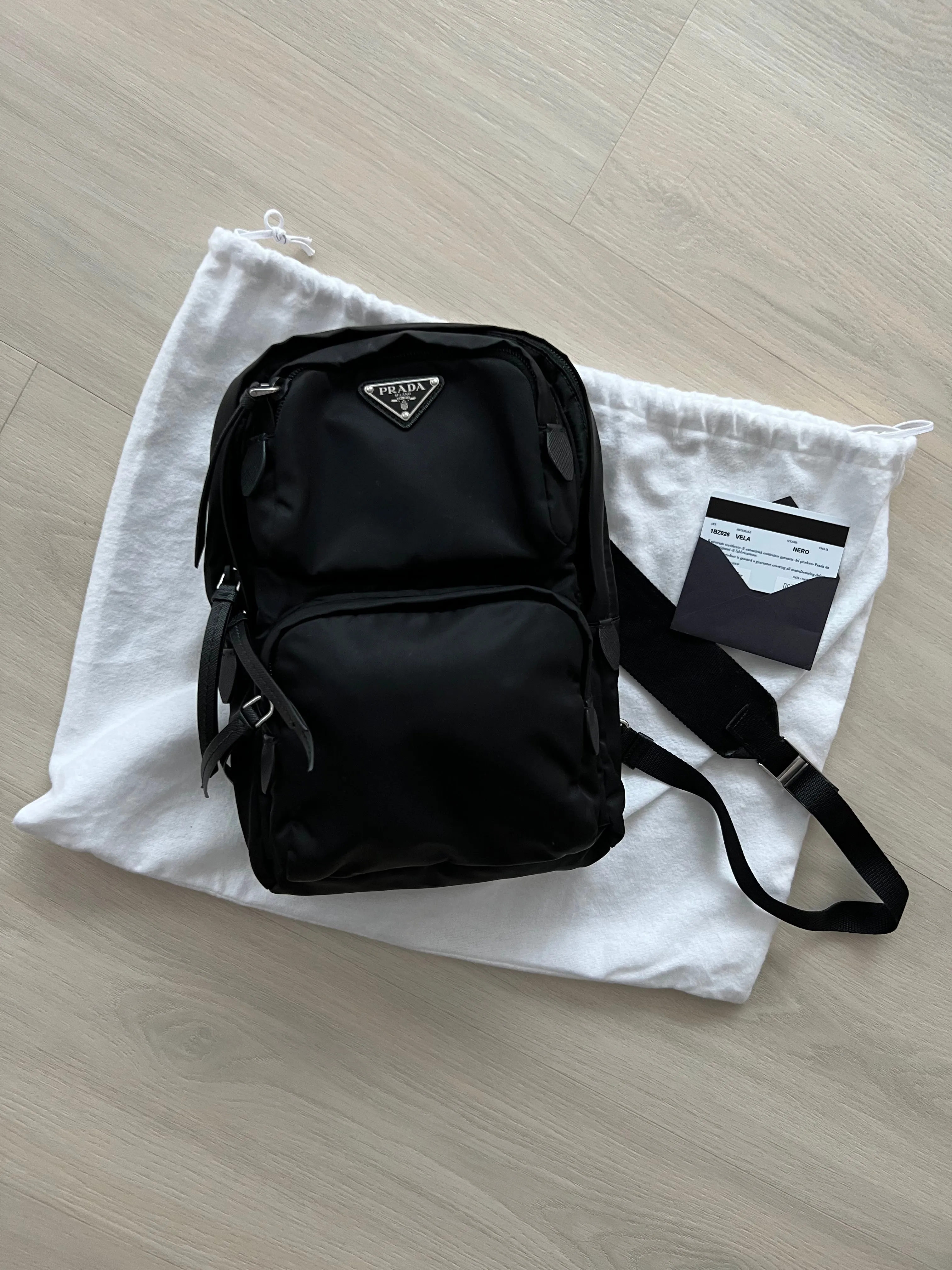 Prada One-Sided Shoulder Backpack with Optimal Design and Enhanced Functionality