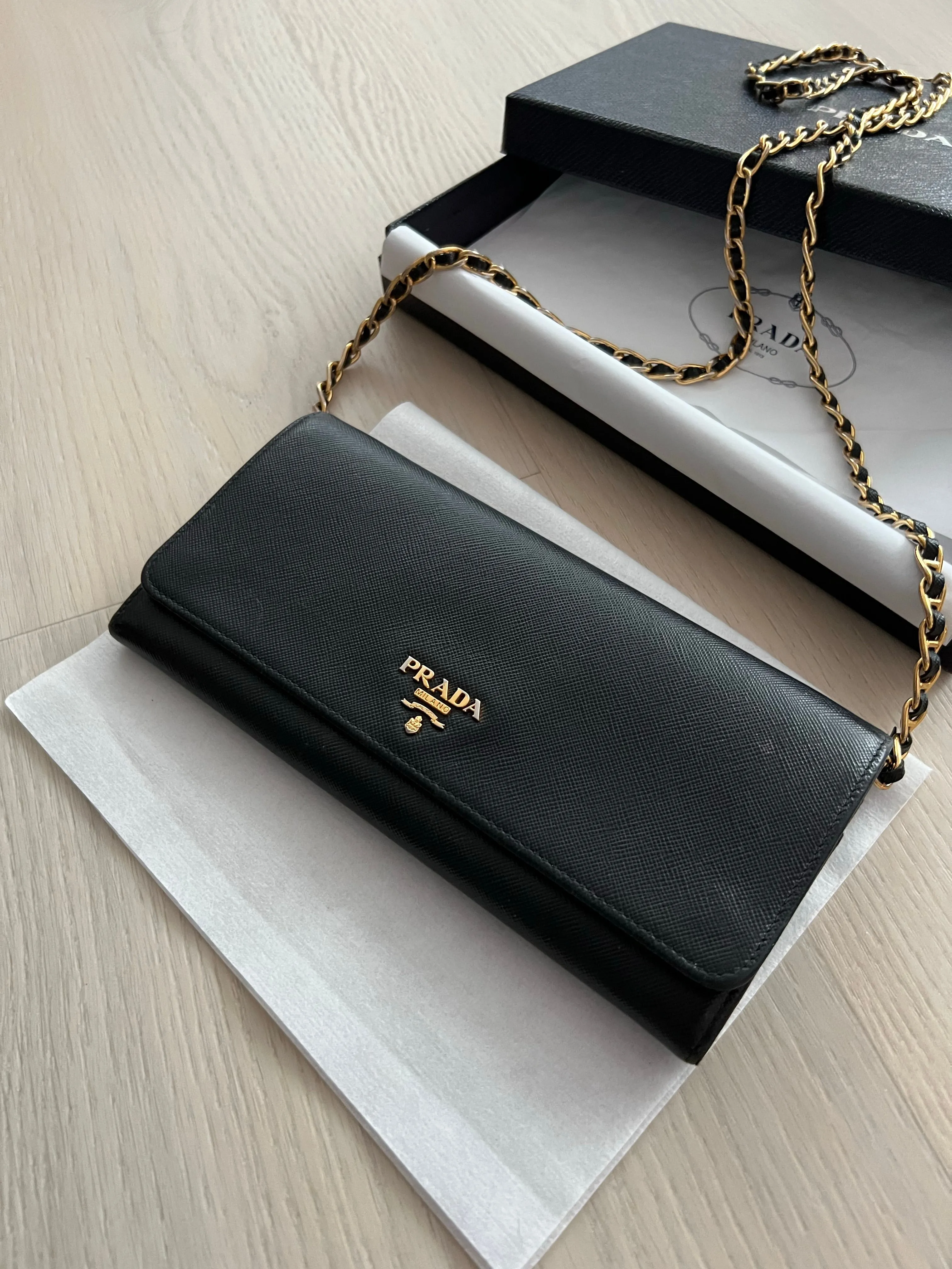 Prada Saffiano Wallet on Chain Bag