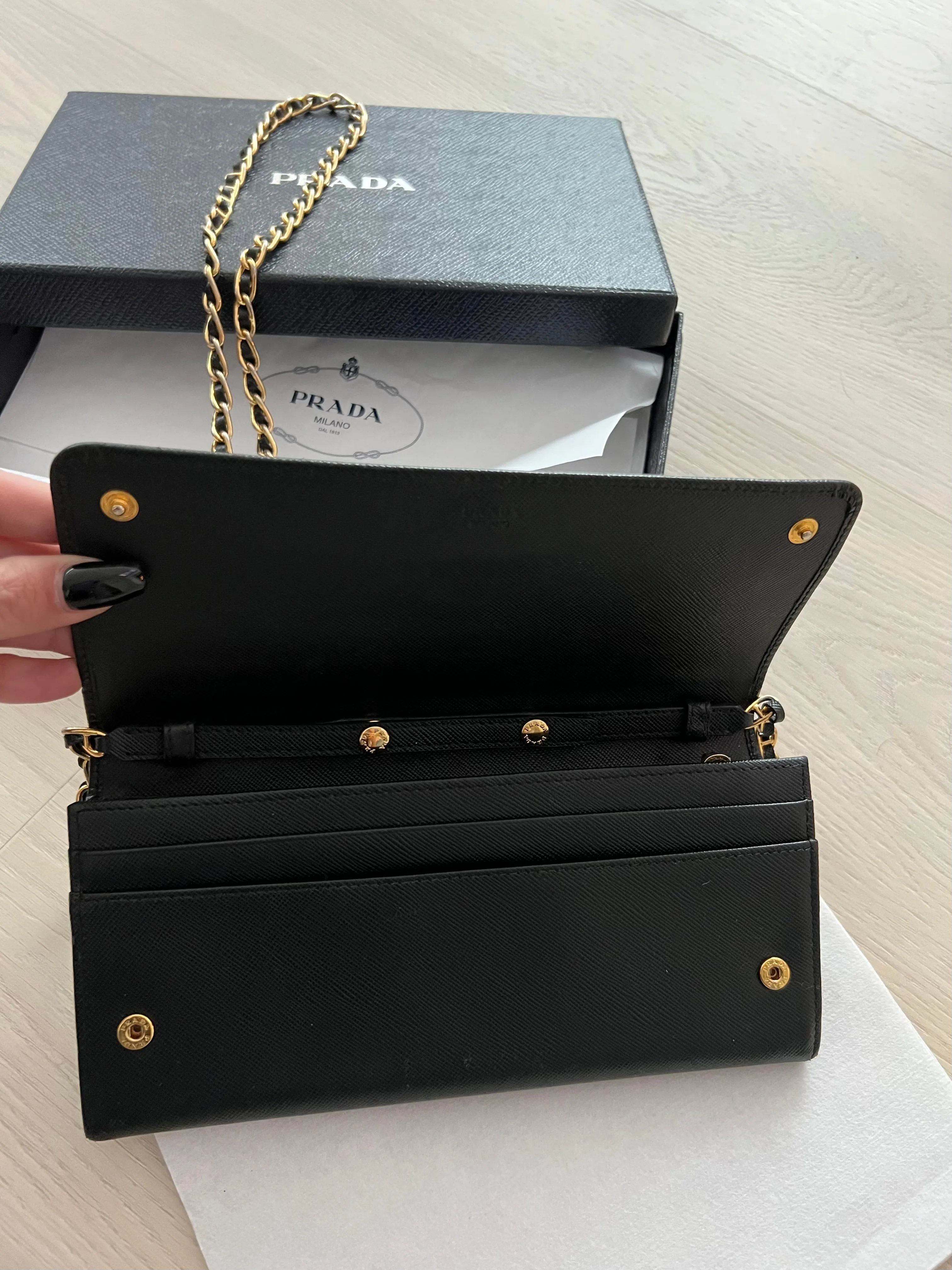 Prada Saffiano Wallet on Chain Bag