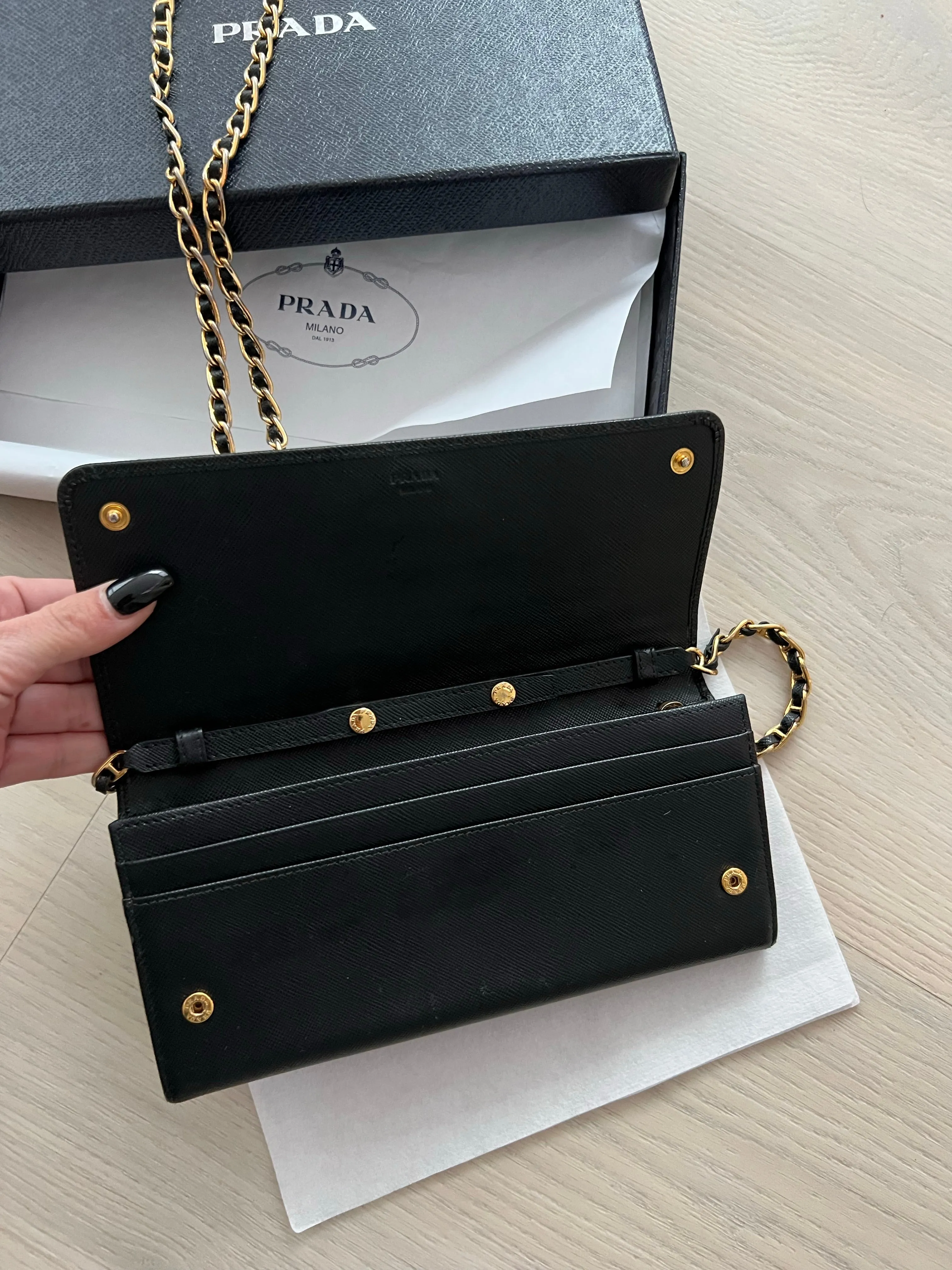 Prada Saffiano Wallet on Chain Bag