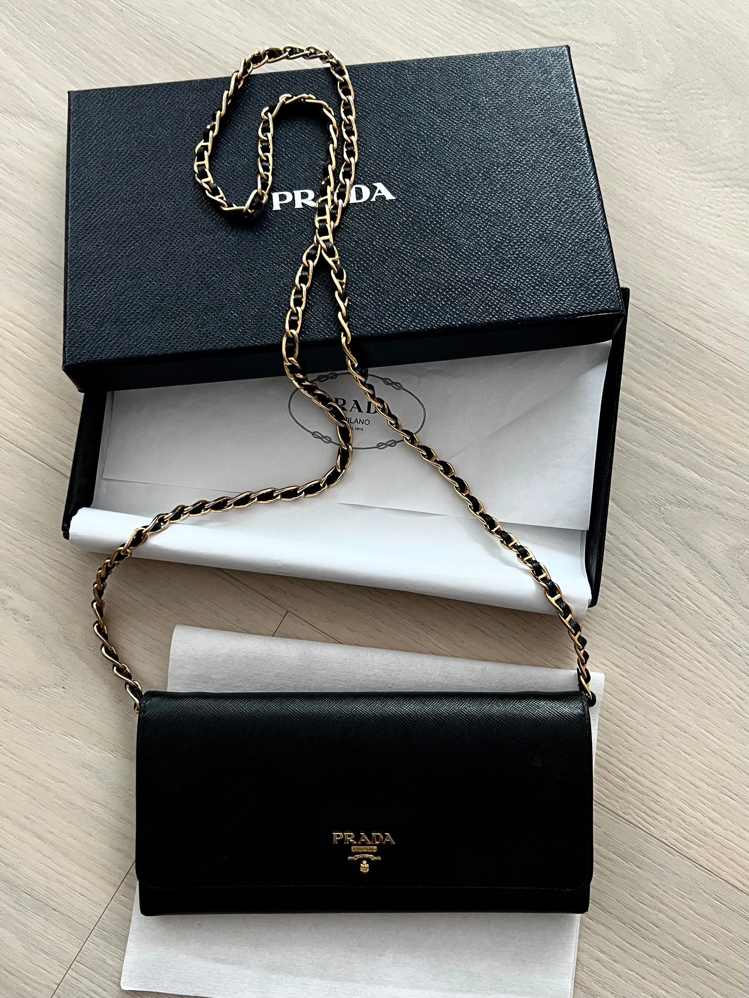 Prada Saffiano Wallet on Chain Bag