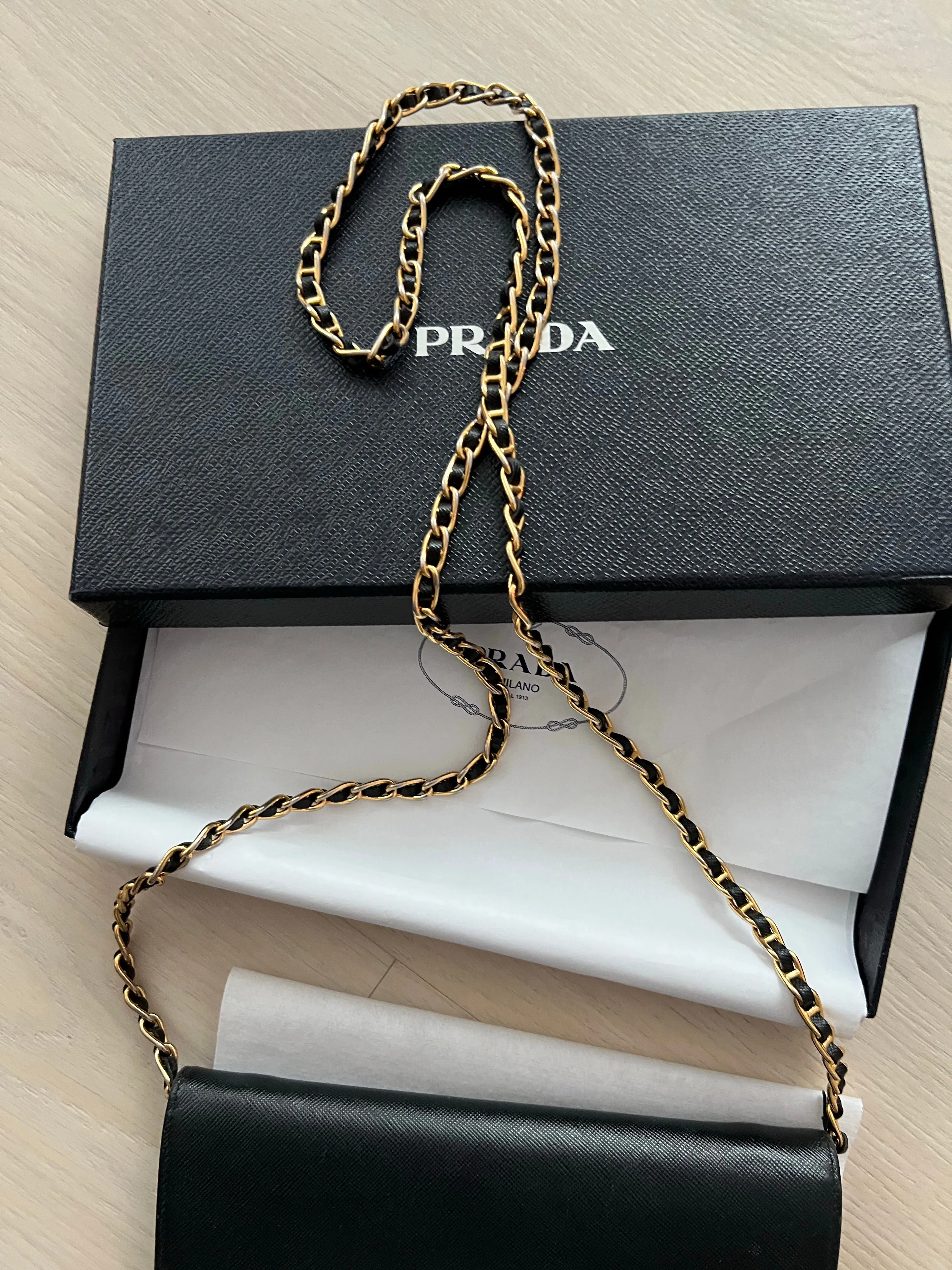 Prada Saffiano Wallet on Chain Bag