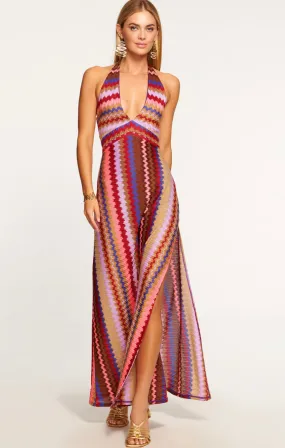 Ramy Brook - Harlee Halter Maxi Dress - Holiday Chevron