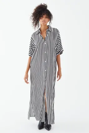 Relaxed In Stripe Shirt Dress