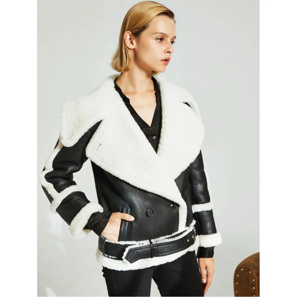 Salma Leather & Sheepskin Jacket