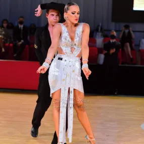 Stunning Silver Latin Dress