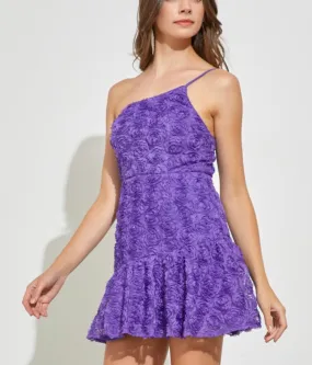 Tara one shoulder purple dress