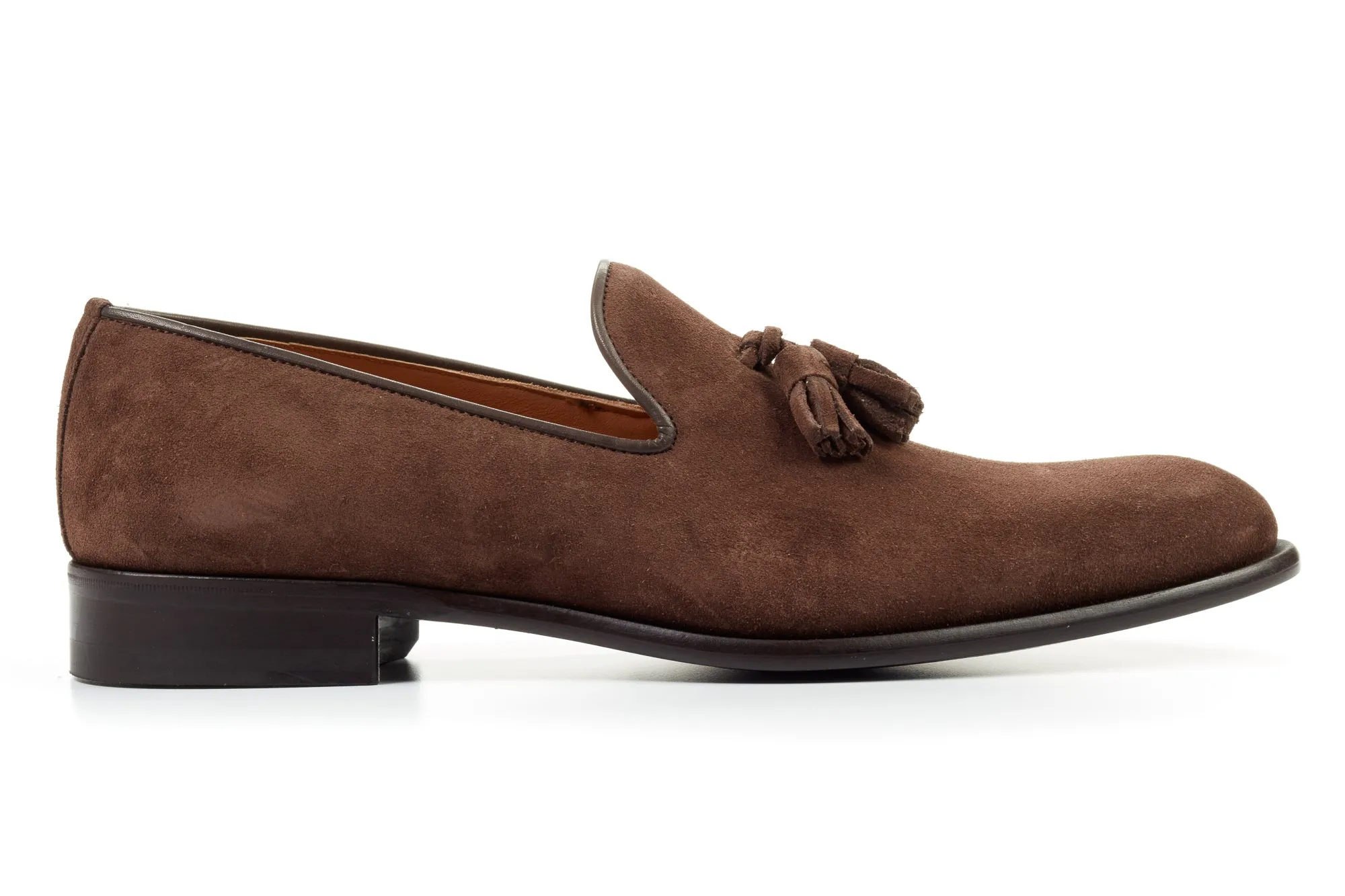 The Chaplin Tassel Loafer - Cafe Suede