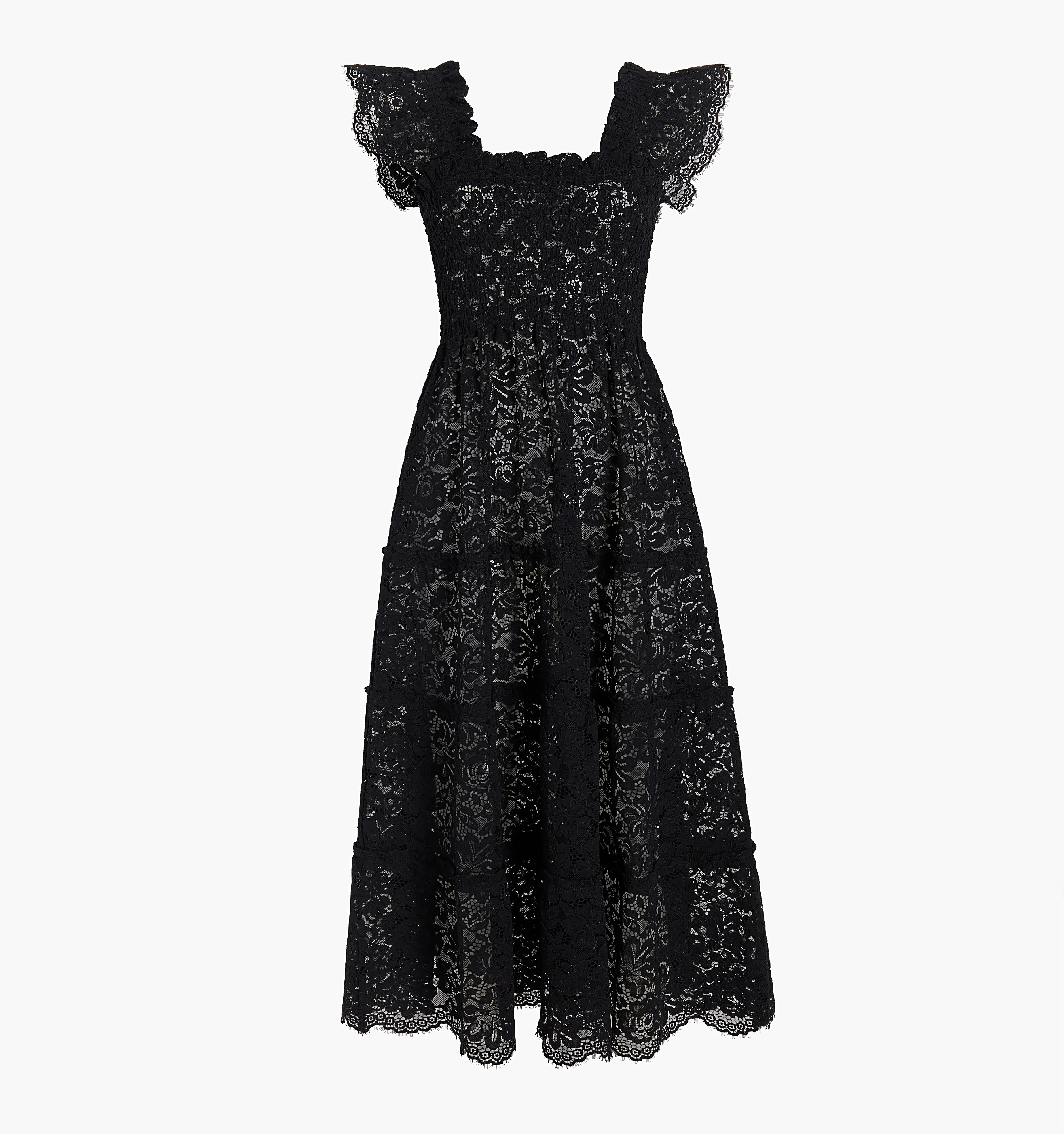 The Lace Ellie Nap Dress - Black Lace