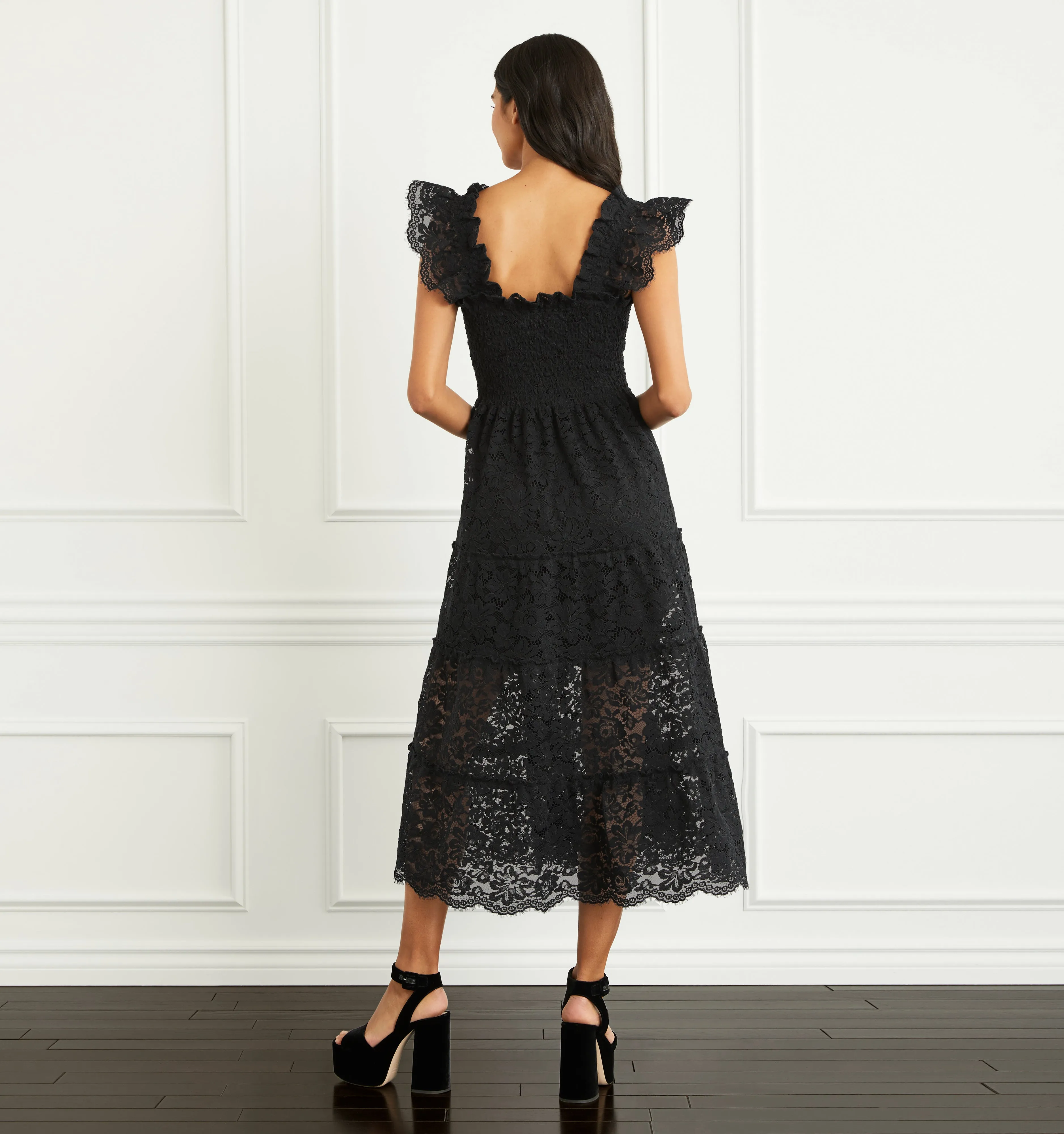 The Lace Ellie Nap Dress - Black Lace