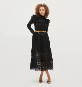 The Lace Ellie Nap Dress - Black Lace