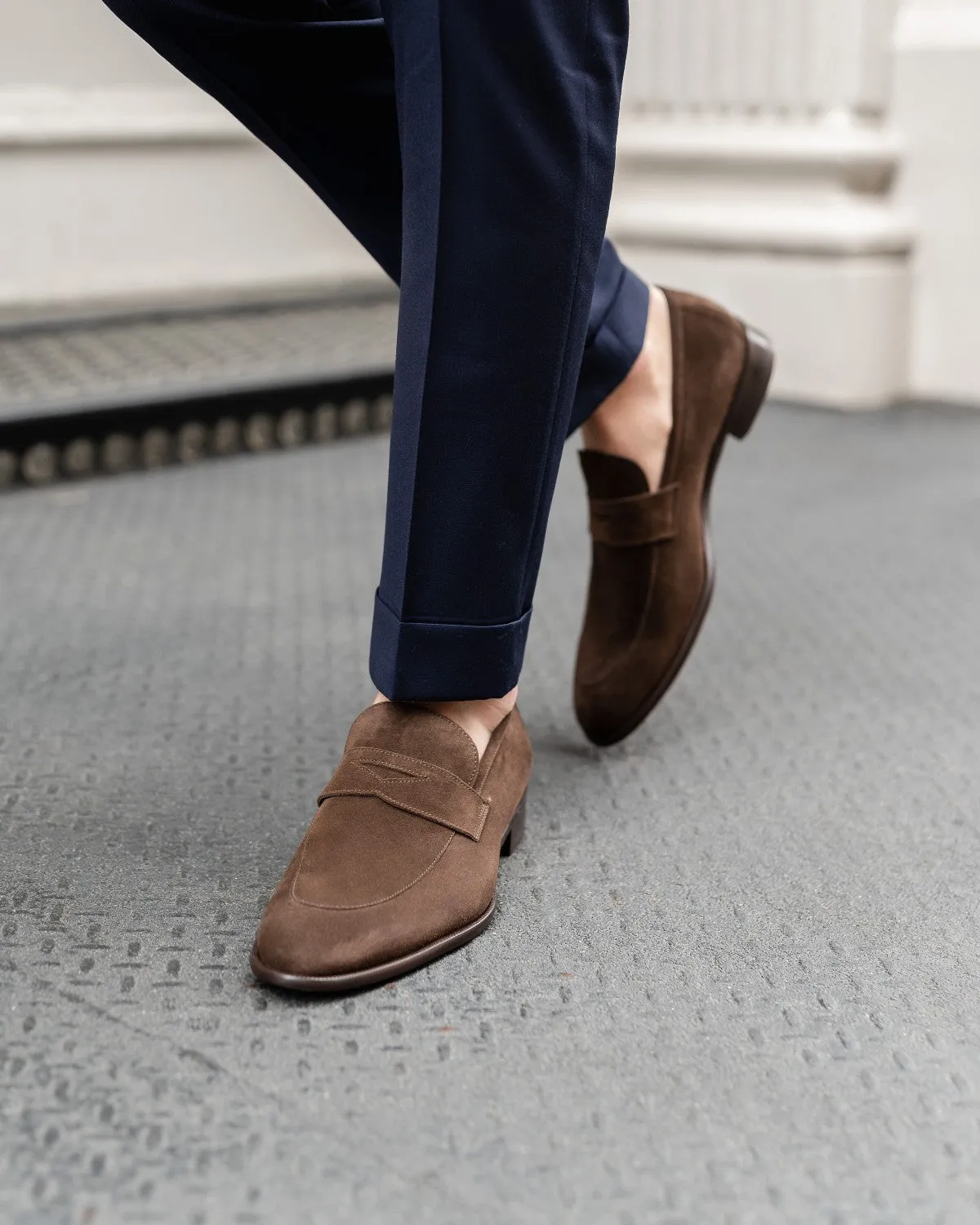 The Stewart Penny Loafer - Cafe Suede