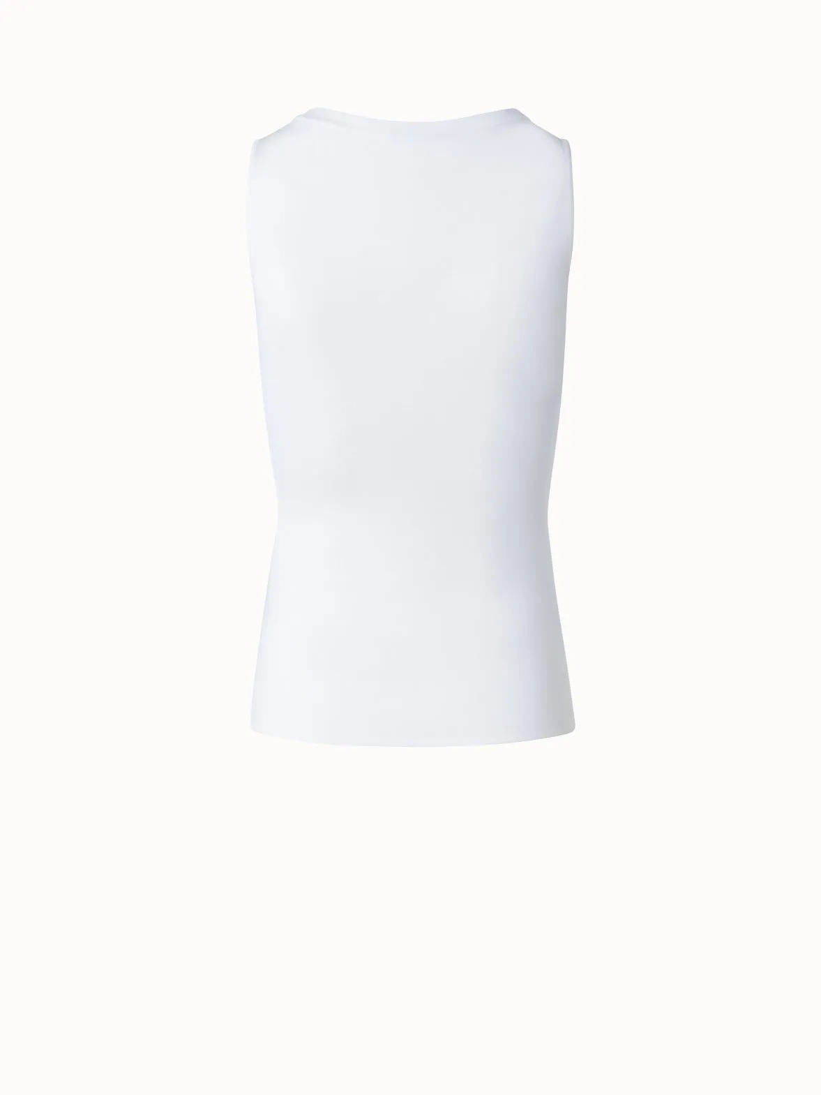 Top aus Seide mit Scoop Neck