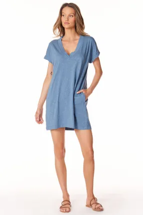 V-NECK POCKET DRESS