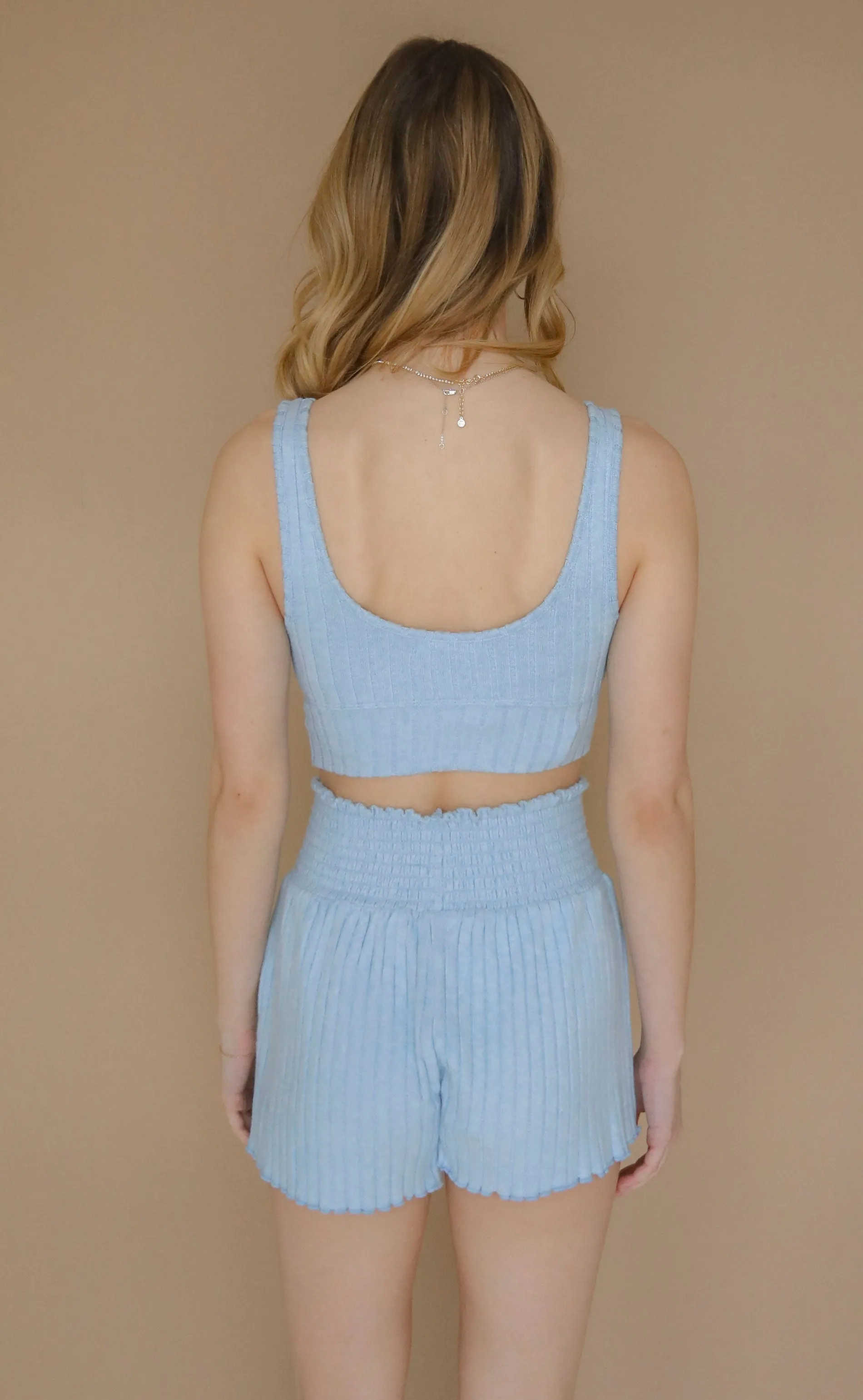 z supply: zoe rib tank bra - blue